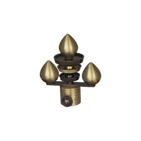 Brass Cone Egg Curtain Rod End Cap (Pair) – Premium Decorative Finial Product Code: 9 ANTIQUE
