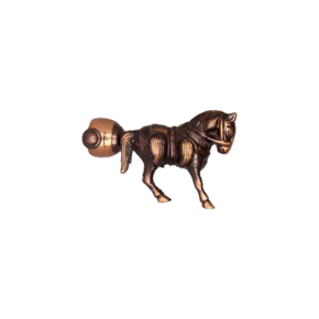 Brass New Horse Curtain Rod End Cap (Pair) – Premium Decorative Finial Product Code: 34 FINISH-COPPER ANTIQUE
