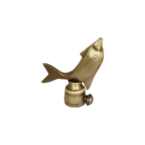 Brass Dolphin Curtain Rod End Cap (Pair) – Premium Decorative Finial | Product Code: 35 FINISH-ANTIQUE