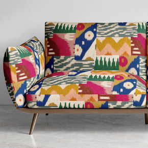 BUKHARA III – KRYPTON  SR NO: KR_317 Premium Upholstery Fabric (Polyester–Linen–Jute Blend)