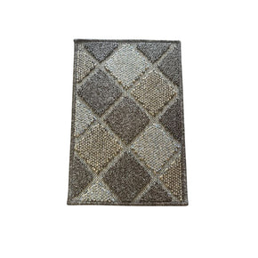 SANDRO JUTE DOORMAT GEOMETRIC SQUARE CUT  100% POLYESTER