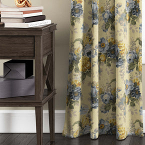 English Classic-Alluring GL 02 printed flower curtain fabrics