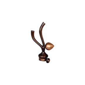 Brass Seeng Egg Curtain Rod End Cap (Pair)  Designer Decorative Finial Product Code: 11 FINISH COPPER ANTIQUE