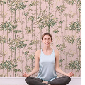 HERA  PRINT LEAF GREEN HOME DECOR WALL COVER WALLPAPER