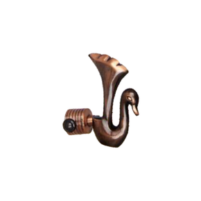 Brass Fancy Duck Curtain Rod End Cap (Pair) – Premium Decorative Finial | Product Code: 37-FINISH COPPER ANTIQUE