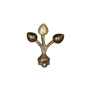 Brass Tree Ball Curtain Rod End Cap (Pair) – Premium Decorative Finial Product Code: 12 FINISH ANTIQUE