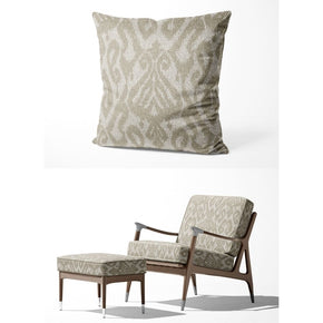 IKAT-II GEOMETRIC GRAY WHITE  UPHOLSTERY AND CISHION COVER FABRICS