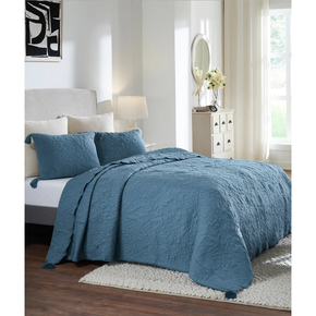 Summer Beauty King Size Bed Cover & 2 Pillow Covers (Set Of 3)