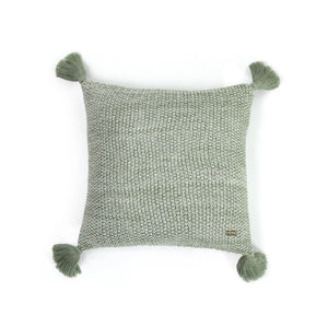 Moss knit- Cotton Knitted Decorative Cushion cover Pistachio Green