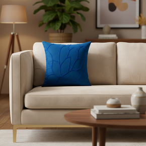 Tropical Safari Cushion Cover – 16x16 Inch  Cobalt Blue SKU: JV124A