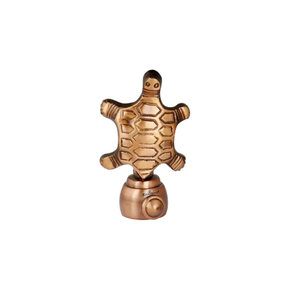 Brass Kachua Curtain Rod End Cap (Pair) – Premium Decorative Finial | Product Code: 38 FINISH-COPPER ANTIQUE