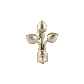 Brass Flower Grapes Curtain Rod End Cap (Pair) – Luxury Decorative Finial | Product Code: 13 FINISH SS
