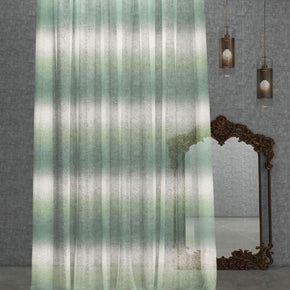 DEDAR SHEER CURTAIN POLYESTER GREEN ZIGZAG  FABRIC