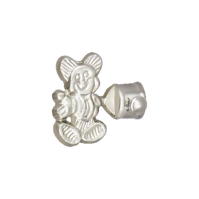 Brass Teddy Bear Curtain Rod End Cap (Pair) – Premium Decorative Finial | Product Code: 39 FINISH-SS