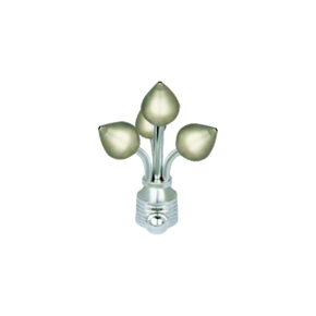 Brass Flower Grapes Curtain Rod End Cap (Pair) – Luxury Decorative Finial Product Code: 13 FINISH  MS