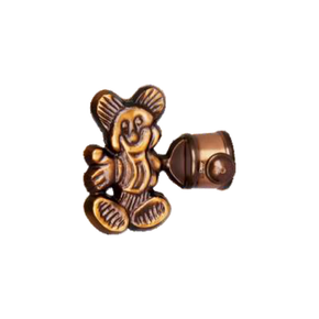Brass Teddy Bear Curtain Rod End Cap (Pair) – Premium Decorative Finial | Product Code: 39 FINISH-COPPER ANTIQUE