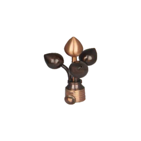 Brass Flower Grapes Curtain Rod End Cap (Pair) – Luxury Decorative Finial Product Code: 13 FINISH COPPER ANTIQUE