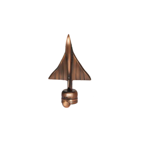 Brass Airoplane Curtain Rod End Cap (Pair) – Premium Decorative Finial | Product Code: 40-finish-copper antique