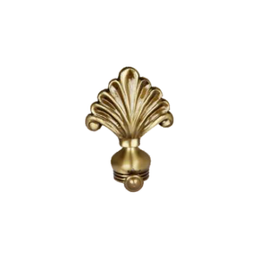 Brass Sheel Curtain Rod End Cap (Pair) – Premium Decorative Finial | Product Code: 41 finish-antique