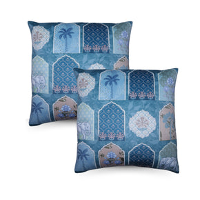 VELVET FINISH FABRIC WITH PRINT CUSHION COVER