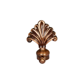 Brass Sheel Curtain Rod End Cap (Pair) – Premium Decorative Finial | Product Code: 41 finish-copper antique