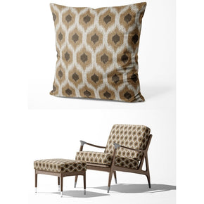IKAT-II  UPHOLSTRY AND CUSHION COVER  FABRICS GEOMETRIC BROWN