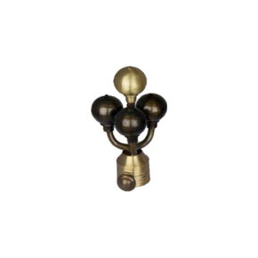 Brass Grapes Curtain Rod End Cap (Pair) – Luxury Decorative Finial | Product Code: 15-FINISH- Antique