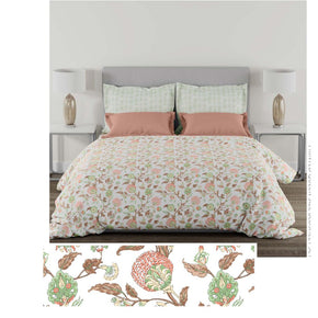 F BLOCK JADE PRINT  COTTON FLORAL  BEDSHEET