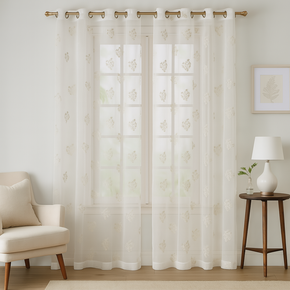 ELEGANT 32503  Embroidery Sheer  Curtain Fabric