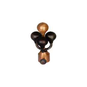 Brass Grapes Curtain Rod End Cap (Pair) – Luxury Decorative Finial | Product Code: 15-FINISH- Copper Antique