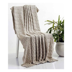 Criss Cross Knitted AC Throw Blanket PLTHCRC157