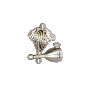 Brass V Ashoka Curtain Rod End Cap (Pair) – Premium Decorative Finial | Product Code: 44 finish-SS