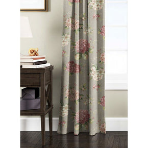 INDIAN  SUMMER CANDY FLOWER BASE GRAY CURTAIN FABRICS 133