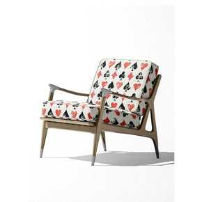 THE BLACK CONCEPT II  PRINT BLACK RED WHITE CHAIR FABRICS