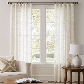 Oliver 49203  Sheer Curtain Fabric – 100% Polyester, Light & Elegant Drapery