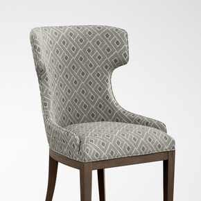 GEOMETRIC FINEPRINT POLYESTERY BASE OFF WHITE GRAY UPHOLSTERY FABRICS