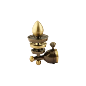 V. Cone Curtain Rod End Cap (Pair) – Modern Decorative Finial | Product Code: 18-FINISH- ANTIQUE