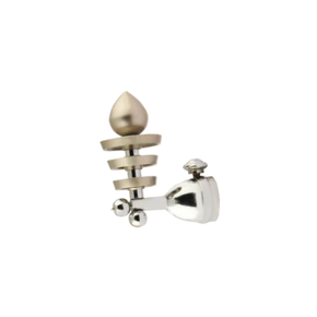 V. Cone Curtain Rod End Cap (Pair) – Modern Decorative Finial | Product Code: 18-FINISH- MS