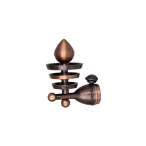 V. Cone Curtain Rod End Cap (Pair) – Modern Decorative Finial | Product Code: 18-FINISH- COPPER ANTIQUE