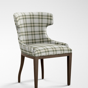 GEOMETRIC FINEPRINT  BIGCHECK GREEN UPHOLSTERY