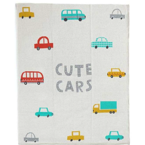 Cute Cars Baby Blanket  Natural, Light Grey Melange, Dark Grey Melange, Light