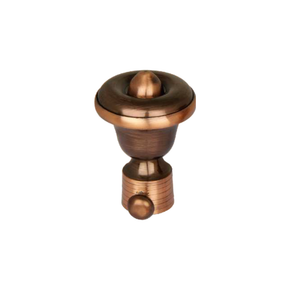 Lamp Curtain Rod End Cap (Pair) – Elegant Decorative Finial | Product Code: 26-FINISH  COPPER ANTIQUE