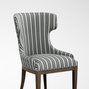 Geometric Fineprint STRIPE BLACK  UPHOLSTERY FABRICS