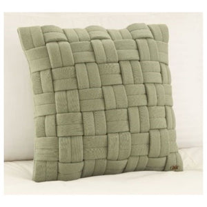 Basket Knit Cushion Cover Pistachio Green