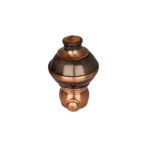 New Octagon Curtain Rod End Cap (Pair) – Premium Geometric Finial | Product Code: 24 FINISH COPPER ANTIQUE