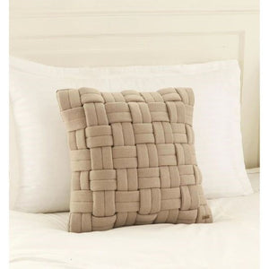 Basket Knit Cushion Cover Sandy Brown