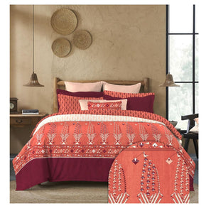 SANSKRITI PAITHANI RED KING SIZE BED SHEET