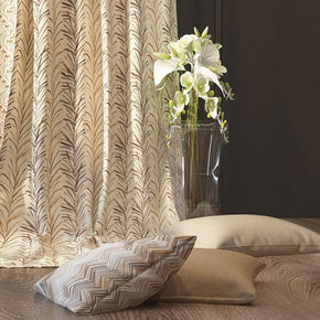 BARBADOS POLYESTER PRINT  LEAF MAIN CURTAIN FABRICS