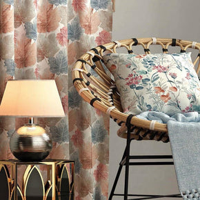 BARBADOS PRINT MAPLE LEAF   MAIN CURTAIN FABRIC