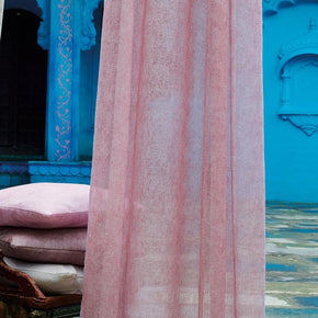 BLOOM TEXTURE POLYESTER SHEER CURTAIN FABRICS PINK